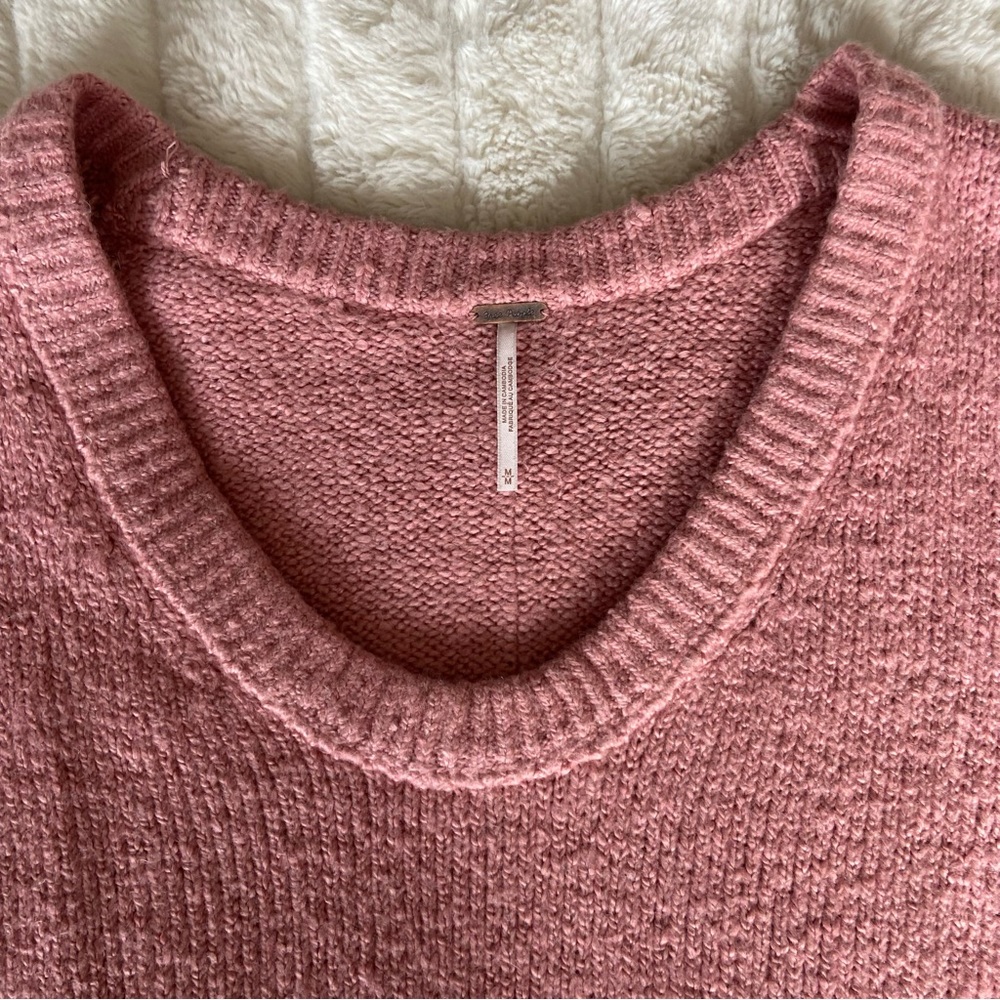 🌿|NWOT| Free People Brookside Tunic Sweater in Alpine Rose - Picture 7 of 13